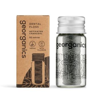 Georganics Hilo Dental Carbón Vegetal (50 M)