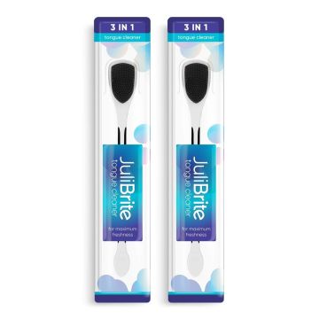 Limpiador de Lengua JuliBrite 2-Pack (Negro)