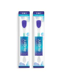 JuliBrite Limpiador Lingual Pack de 2 - (Púrpura)